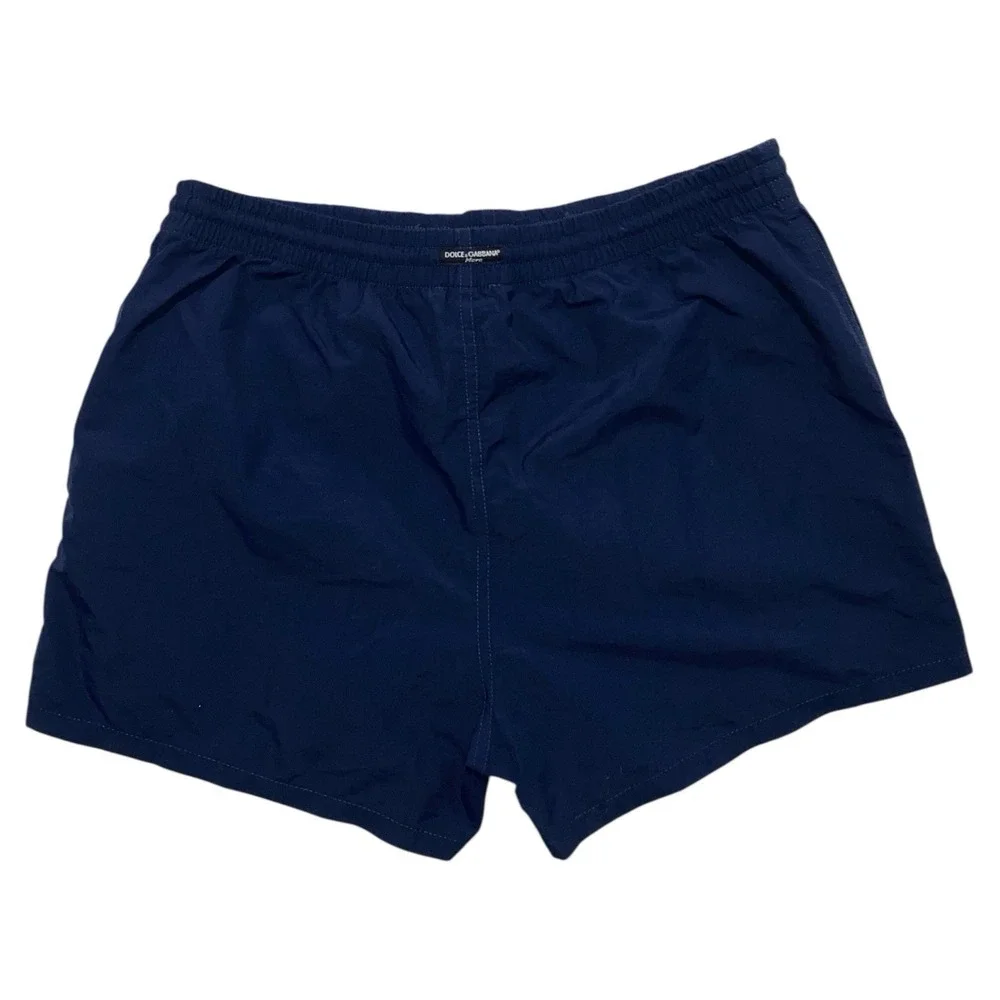 DOLCE & GABBANA Mare Swim Trunks EU 48 US 30 Waist Made In Italy Navy Blue